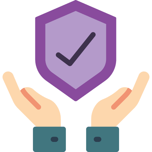 Life insurance shield security people icon