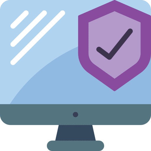 Antivirus protected computer antivirus icon