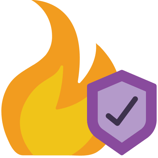 Fire element security danger icon