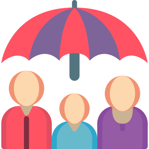 Insurance family group security icon