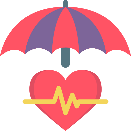 Life insurance healthcare and medical hospital security icon