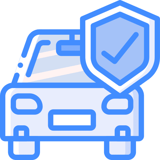 Car insurance protected hand car insurance icon