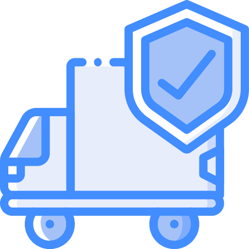 Delivery truck security trucking transportation icon
