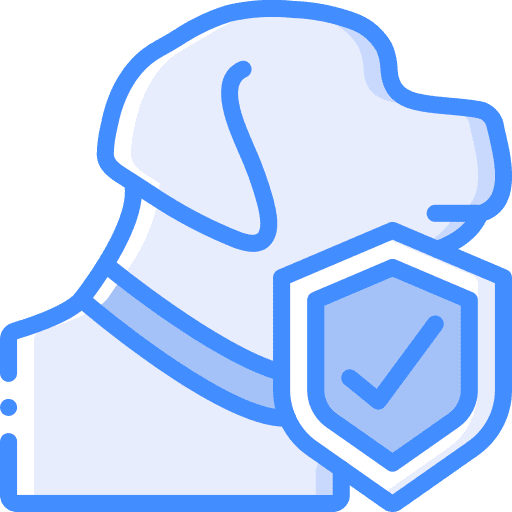 Pet insurance shield protection insurance icon