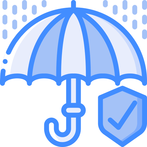 Umbrella tools and utensils security rain icon