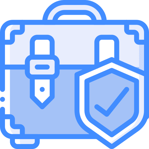 Briefcase travel protection bag icon