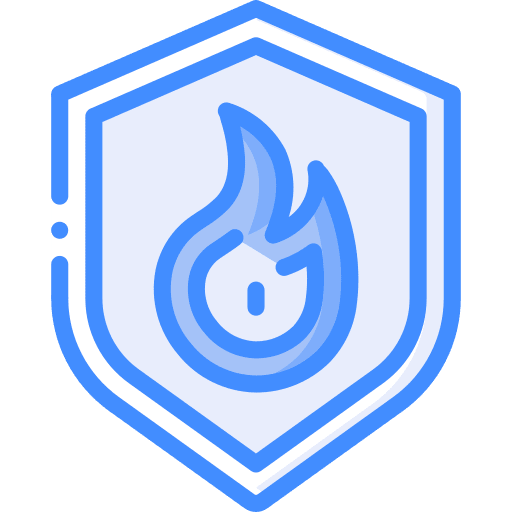 Fire data protection technology icon
