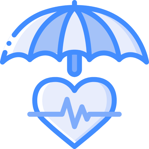 Life insurance life insurance heart hands and gestures icon