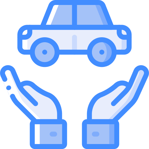 Car insurance safety car insurance hand icon