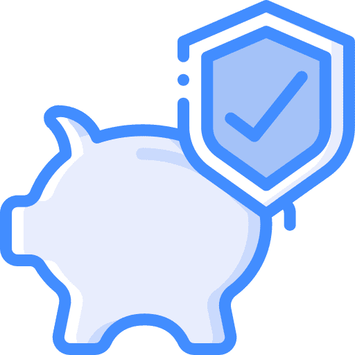 Savings coin security funds icon