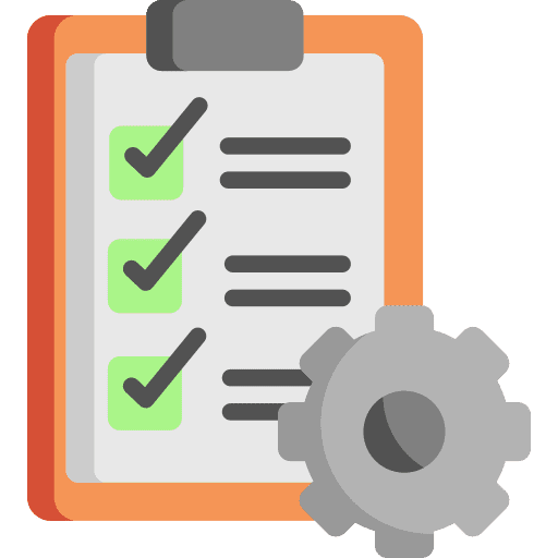 Work list check list project management files and folders icon