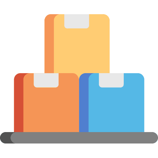 Box stored shipping and delivery box icon