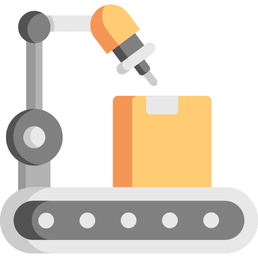 Factory machine packaging factory logistics icon