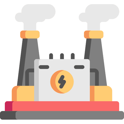 Power plant industry power plant factory icon