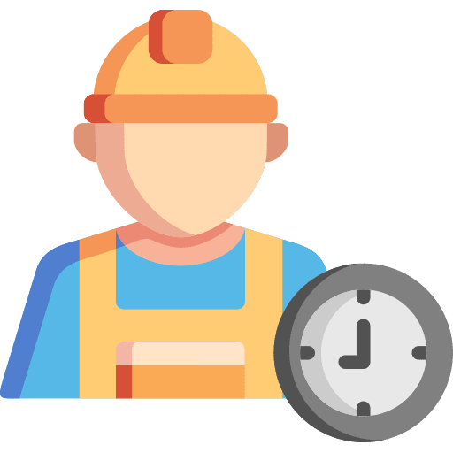 Worker workman people busy icon