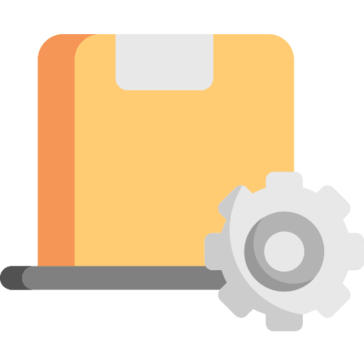 Box packaging gear package icon