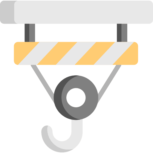 Hook crane lift construction and tools icon