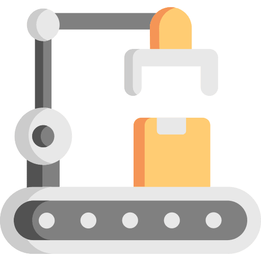 Mechanical arm industrial robot arm manipulator icon