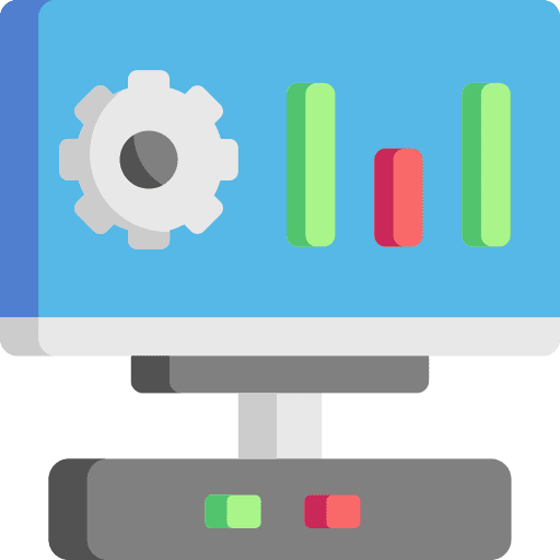 Monitor cogwheel technology monitor icon