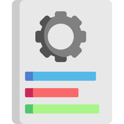Report gear onboarding files and folders icon
