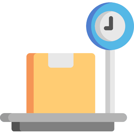Scale package box shipping and delivery icon
