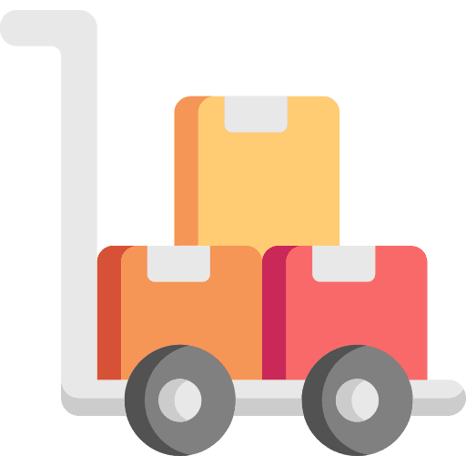 Trolley transport package trolley icon