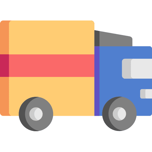 Truck shipped transportation automobile icon