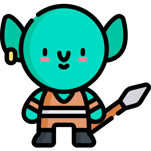 Goblin fantasy people legend icon