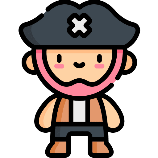 Pirate person bandit hook icon