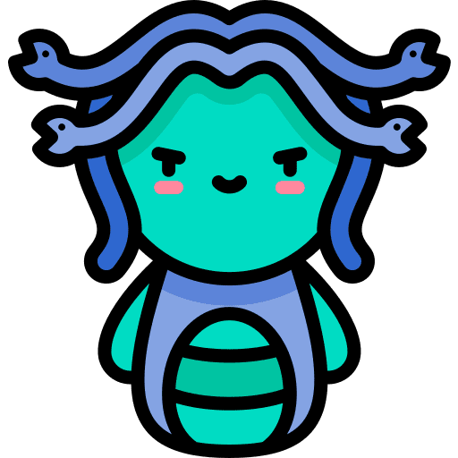 Medusa fantasy people snake icon
