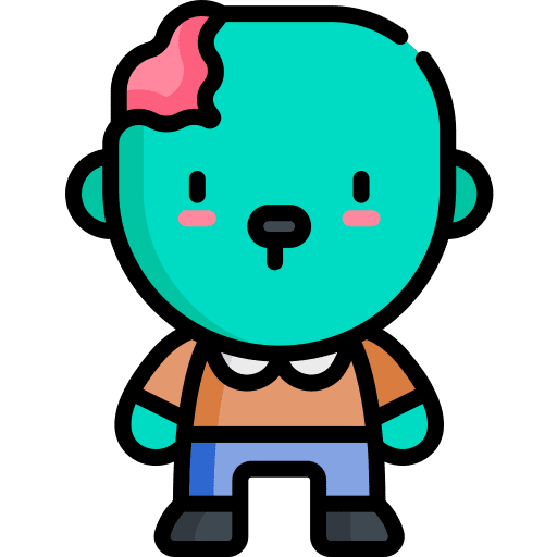 Zombie cultures spooky zombie icon