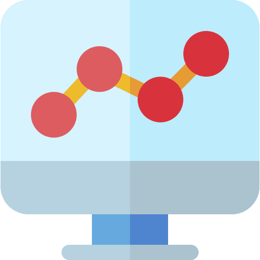 Analytics art and design seo laptop icon