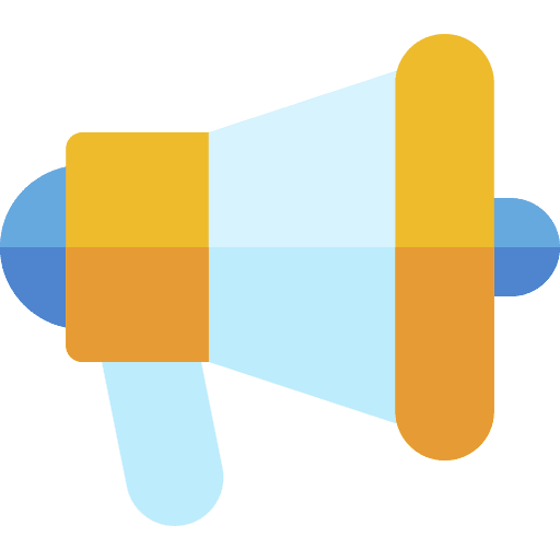 Announcement megaphone protest shout icon