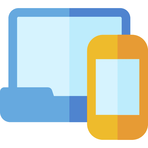 Adaptive digital platform modern screen mobile phone icon