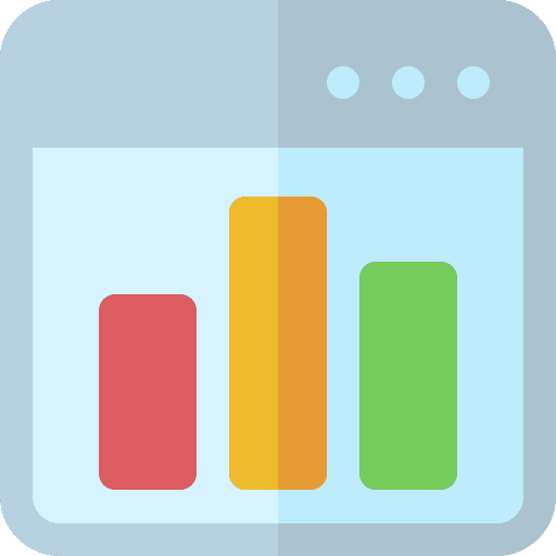 Bar chart business and finance webpage seo and web icon