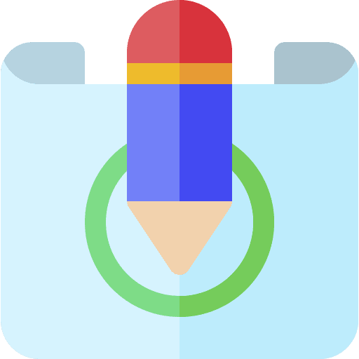 Drawing notebook notepad pencil icon