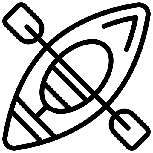 Kayak rafting kayak sports and competition icon