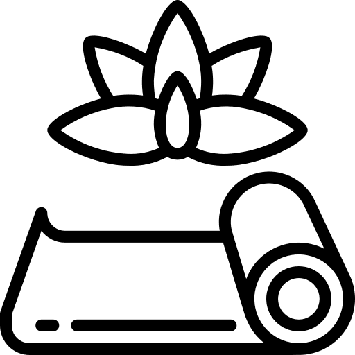 Yoga yoga mat yoga excercising icon