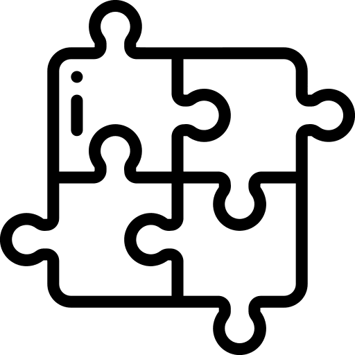 Jigsaw hobbies and free time fit puzzle icon