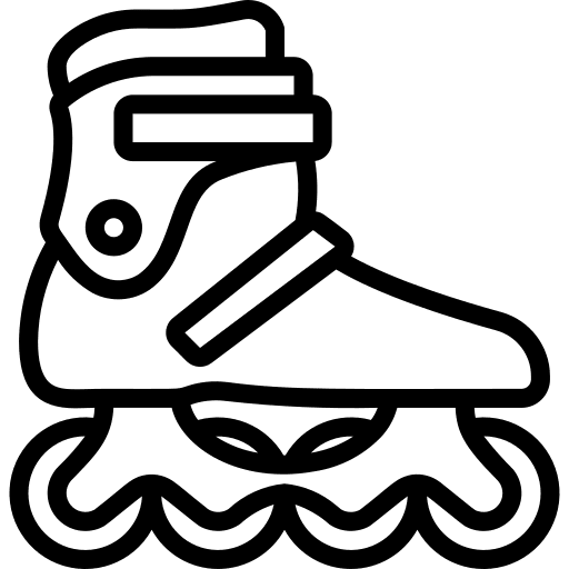 Roller skate hobbies and free time skater leisure icon