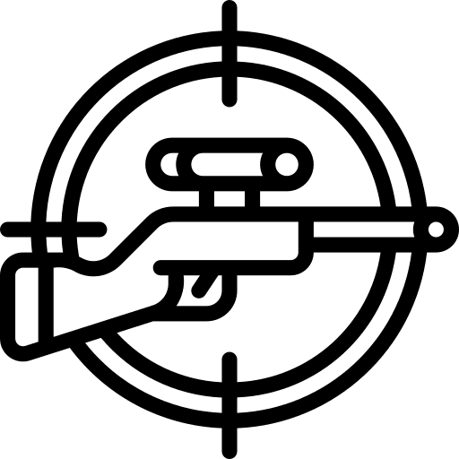 Shooting shooting sports and competition gun icon