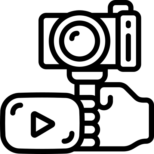 Vlogger influencer video camera youtuber icon