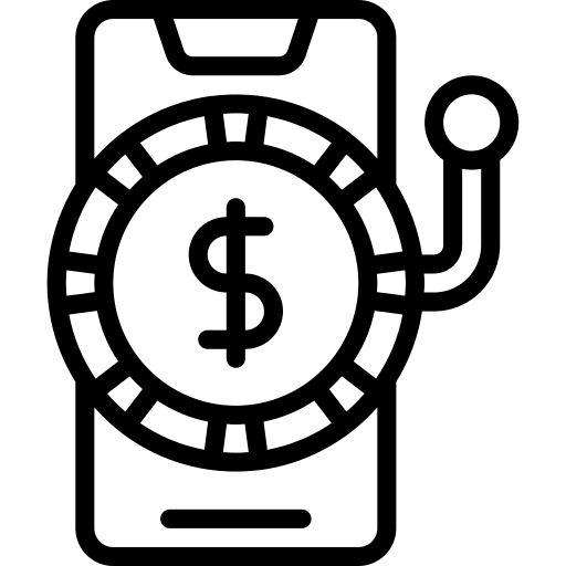 Gambling entertainment bet machine icon