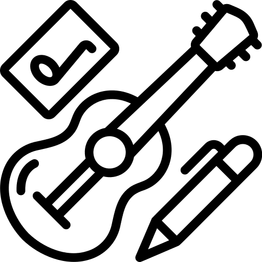 Songwriter writer pen music and multimedia icon