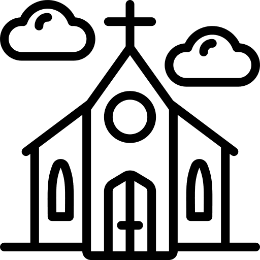 Church chapel temple art and design icon