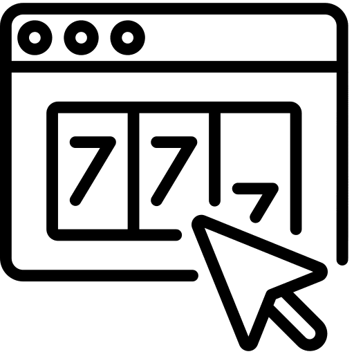 Gambling casino gaming slot machine icon