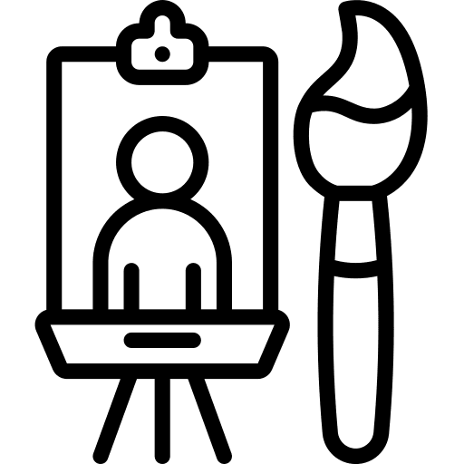 Painting artistic art and design painter icon