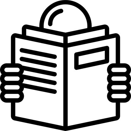 Reading book library reading reading book icon