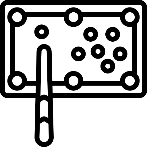 Billiards sports and competition rack objects icon