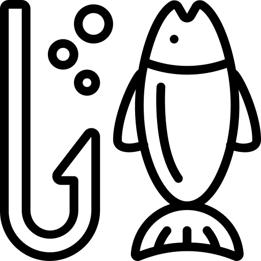 Fishing hobbies and free time fishing fish icon